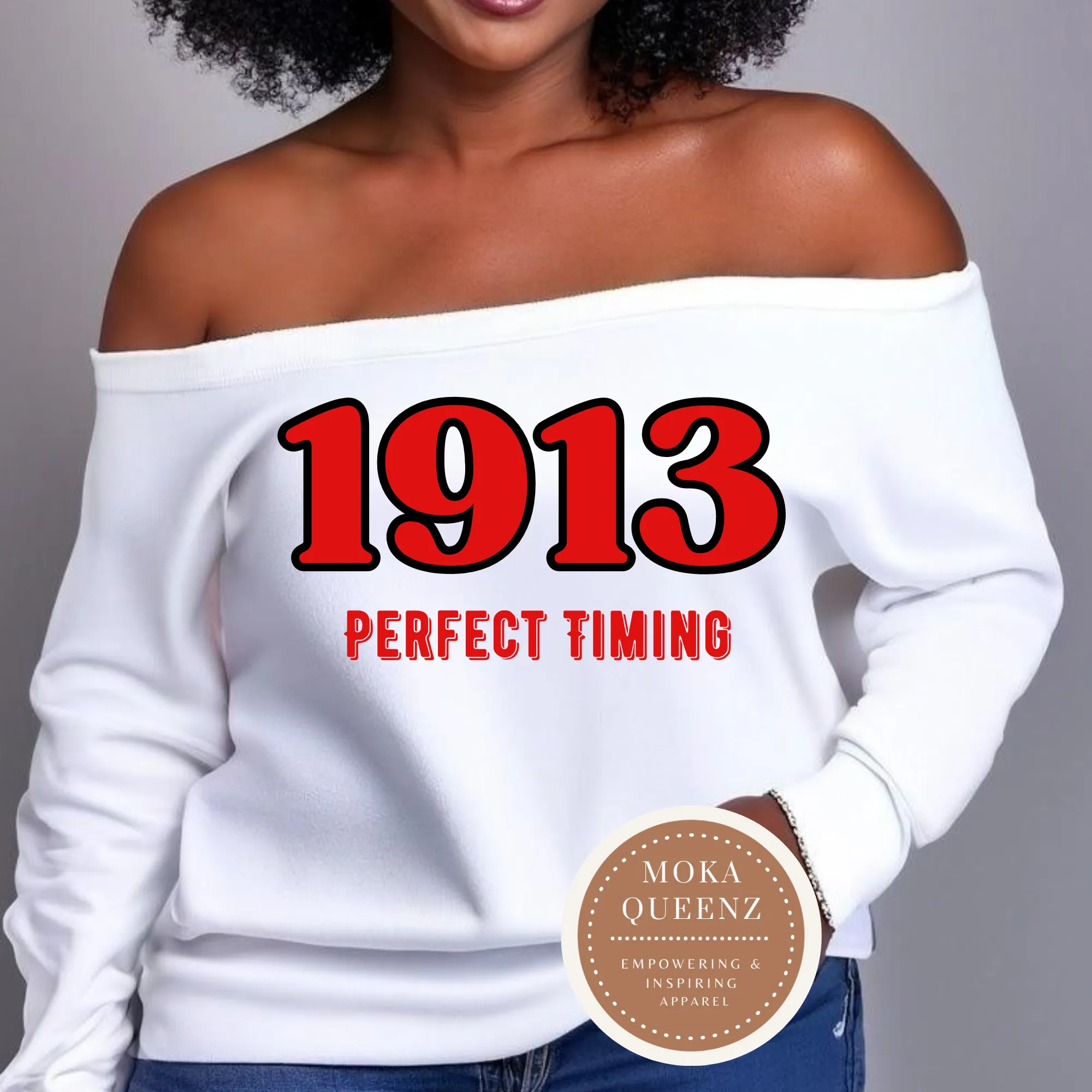 1913 Delta Sigma Theta Off The Shoulder Shirt