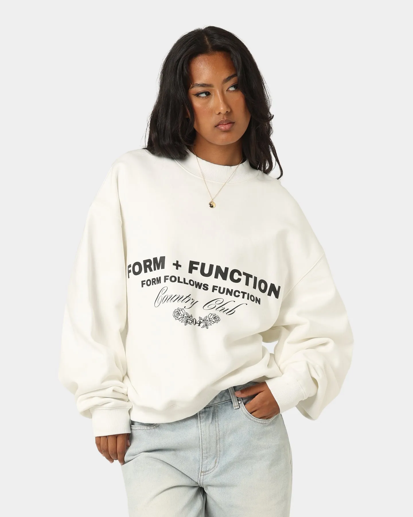 404 Mock Neck Premium Sweater Off White