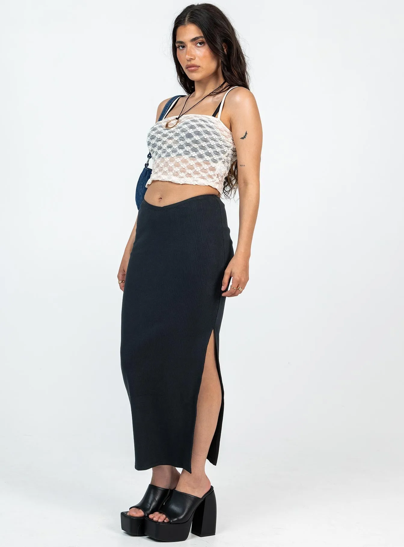 Abigail Midi Skirt Black Petite