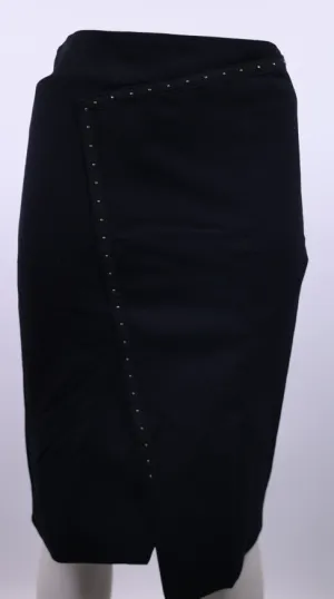 Access midi black skirt studded