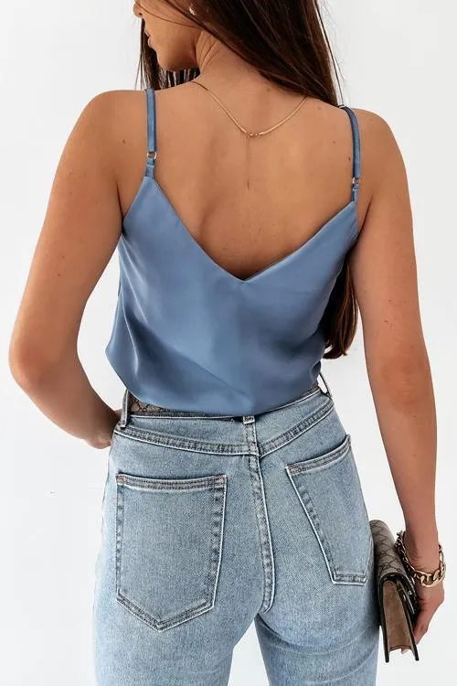 Adjustable V Neck Slip Top