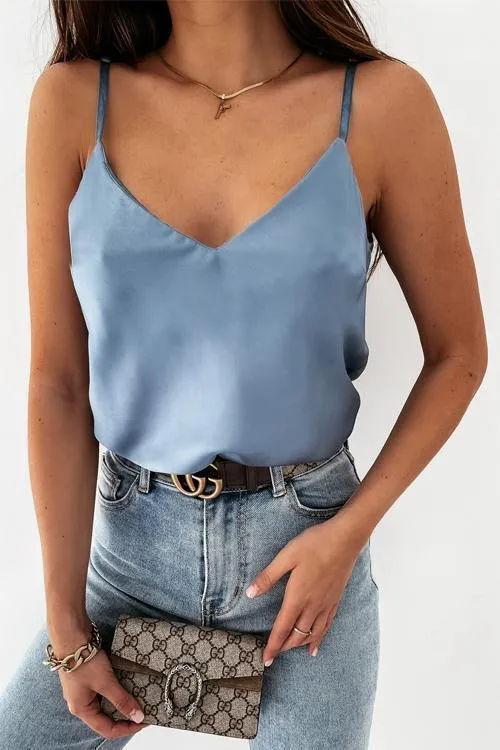 Adjustable V Neck Slip Top