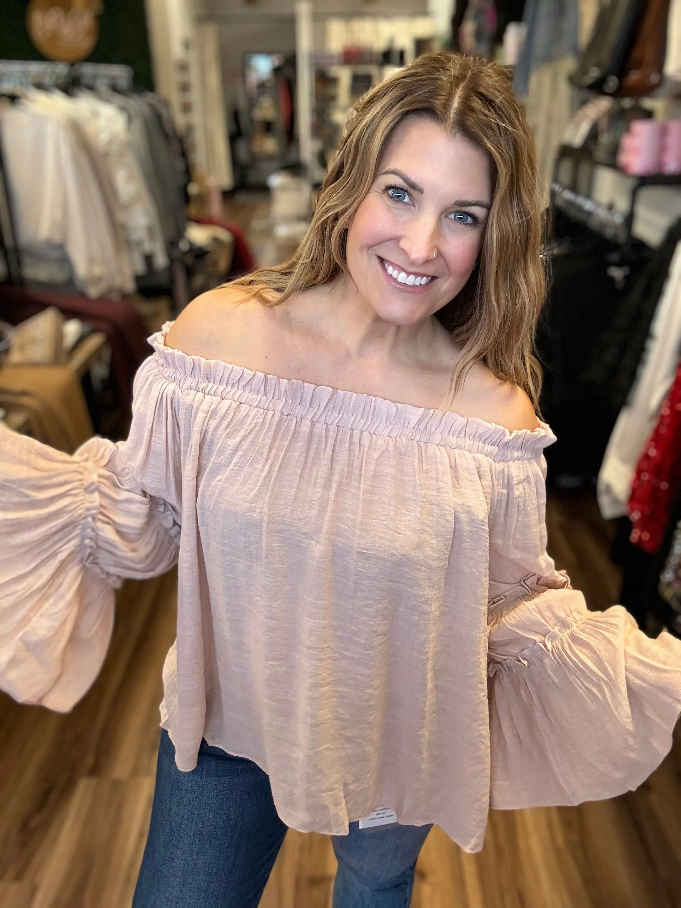 Adrianna - Off Shoulder Tiered Bell Sleeve