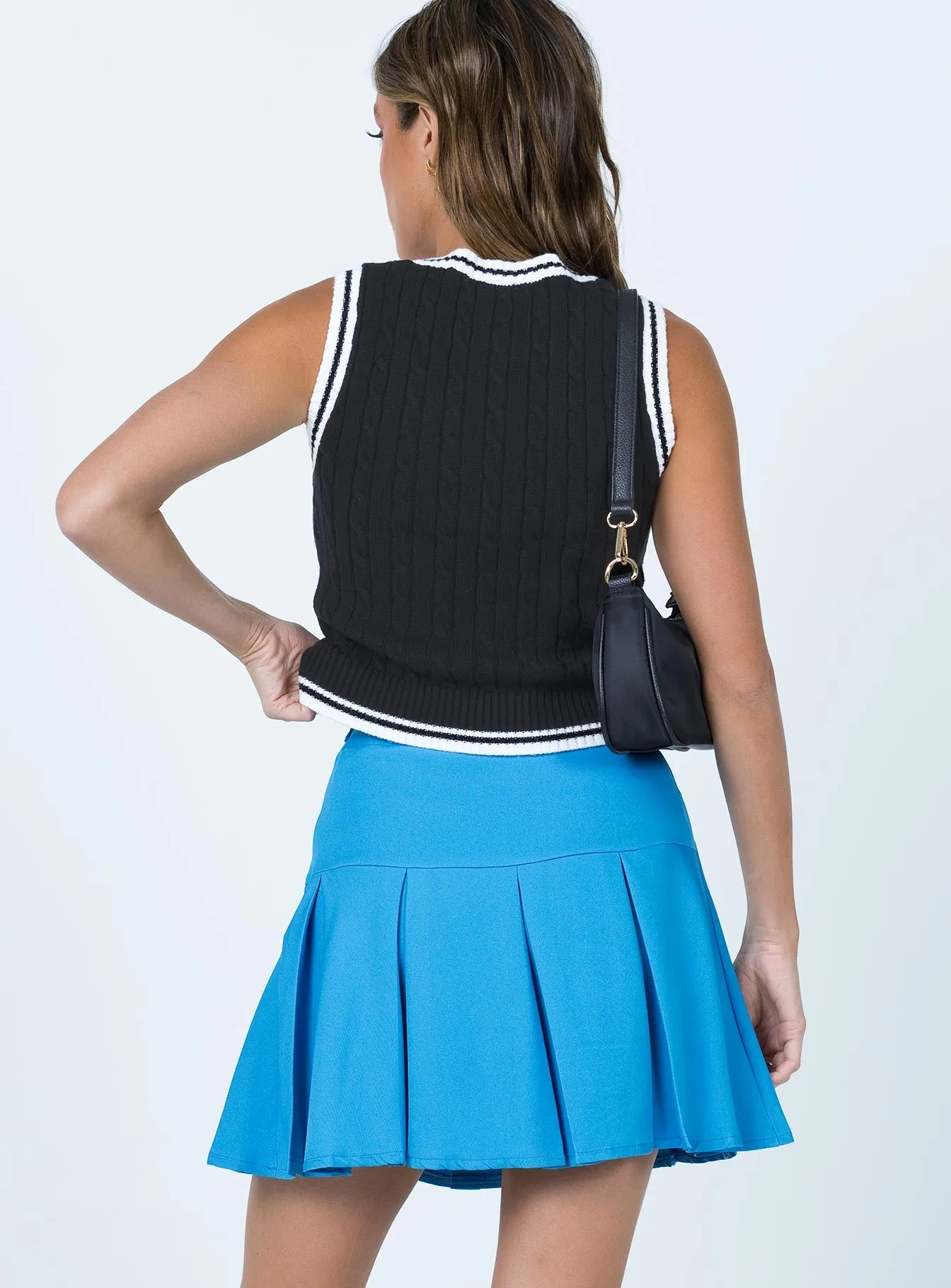 Aidy Mini Pleat Skirt Blue