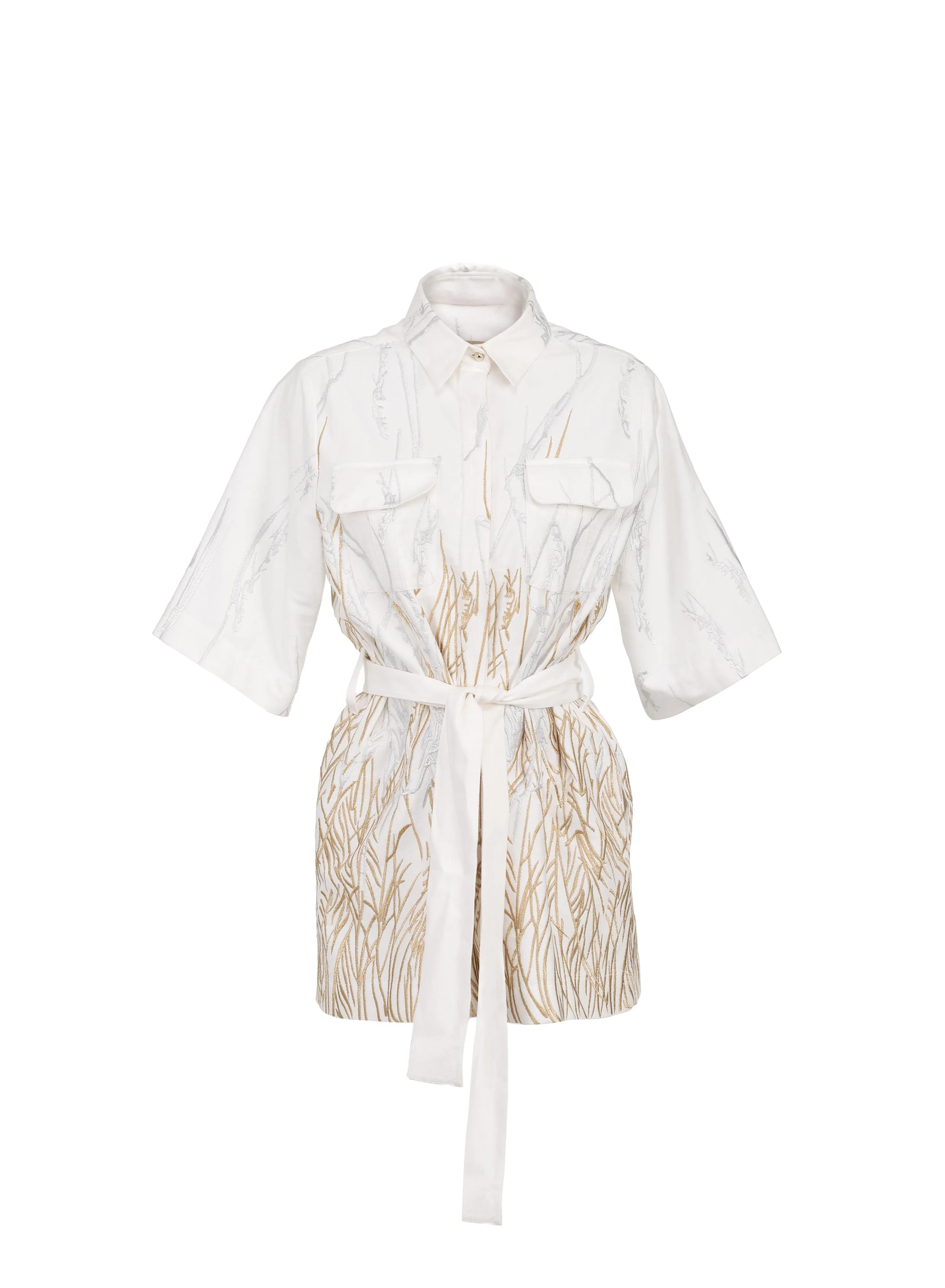 Arboreal Embroidered Cotton Jumpsuit