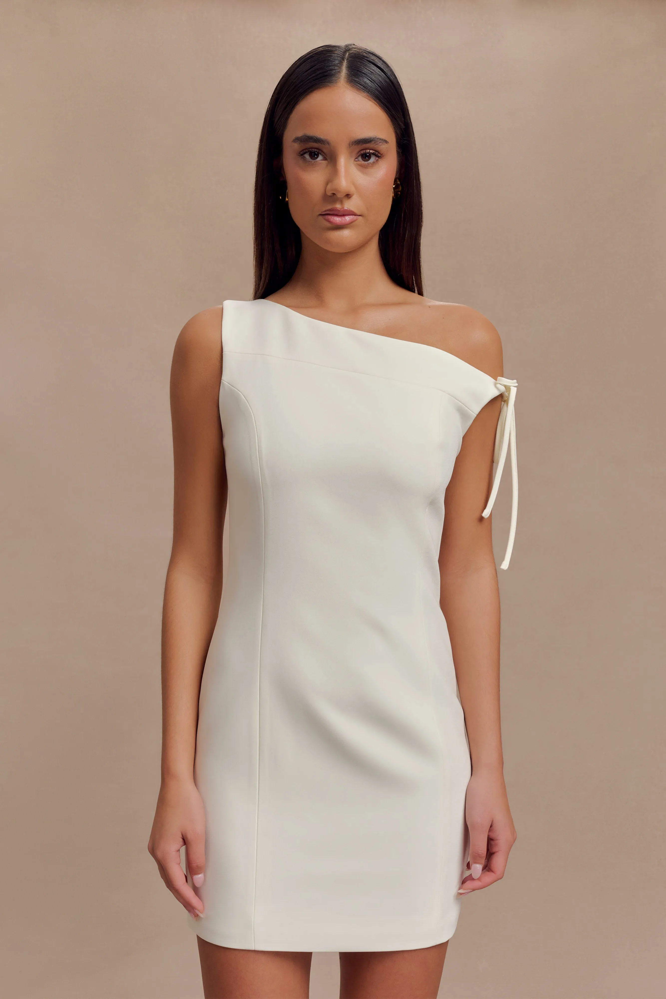 Baker Suiting Off Shoulder Dress - Ivory