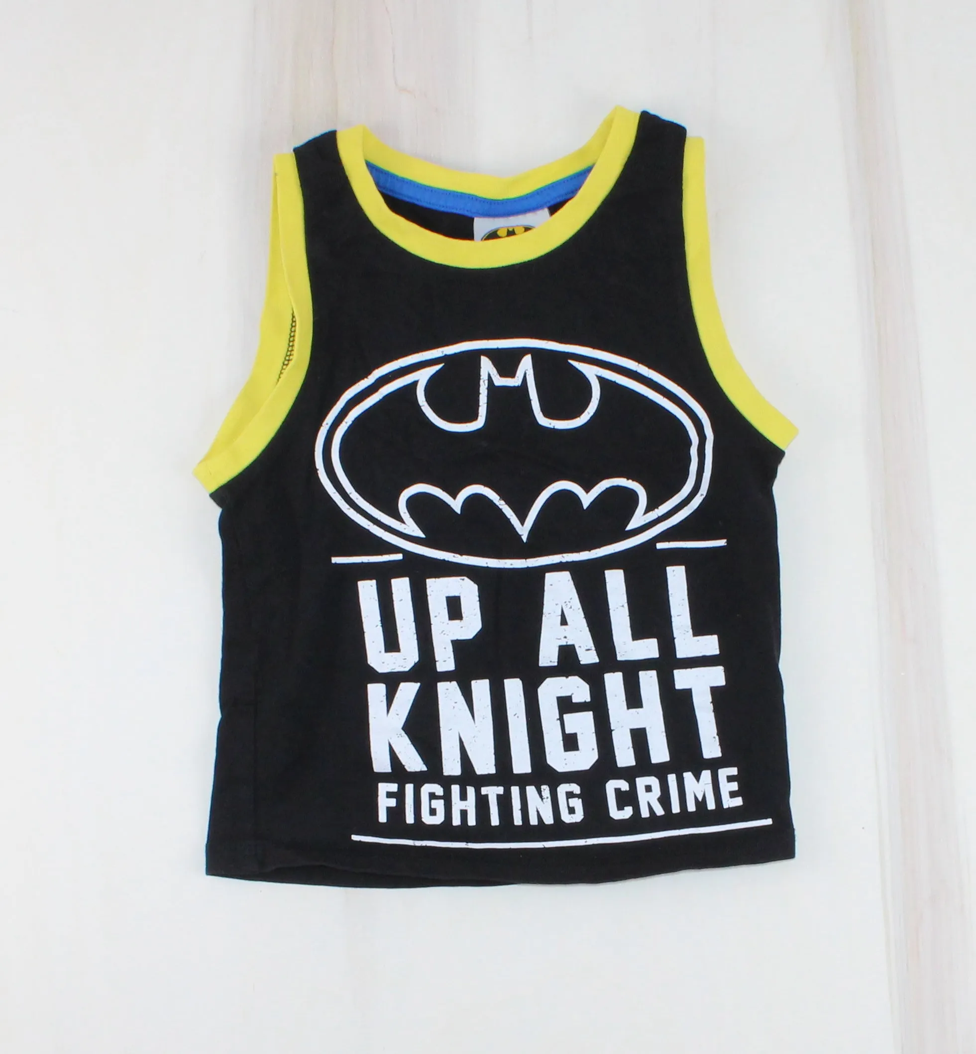 BATMAN BLACK TANK TOP 6Y EUC