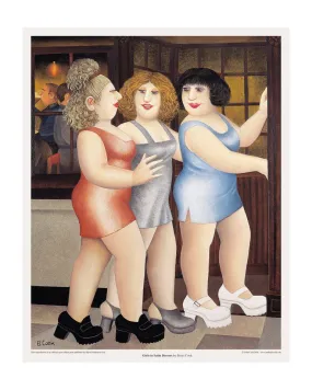 Beryl Cook - Girls in Satin Dresses  (8" x 10" Open Edition Print)