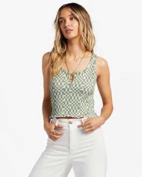 Billabong Notch Tank Ribbed Tank Top - Avocado