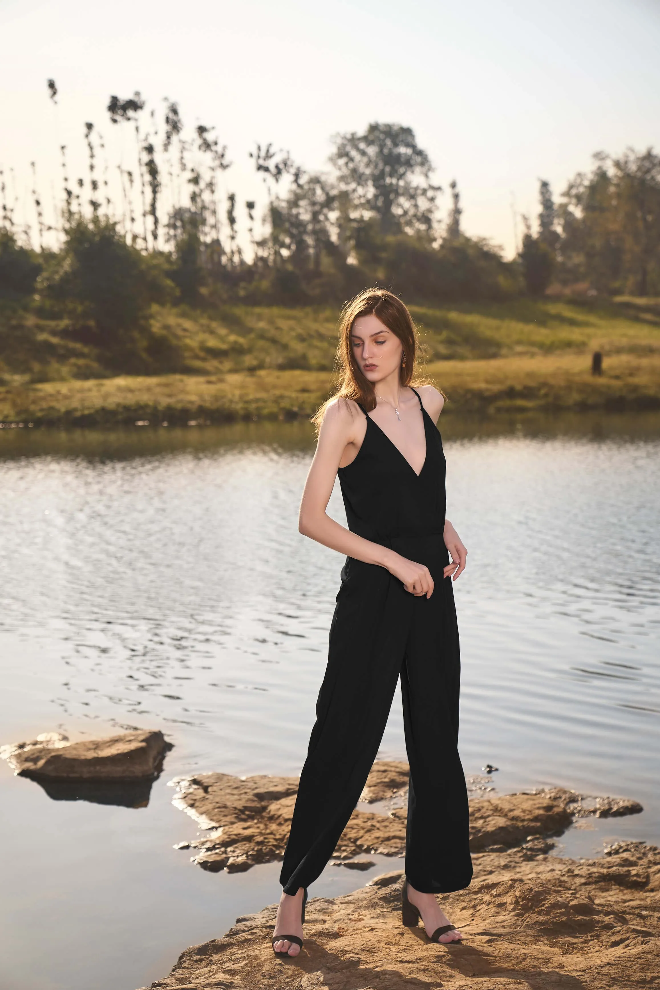 Black Strappy Jumpsuit