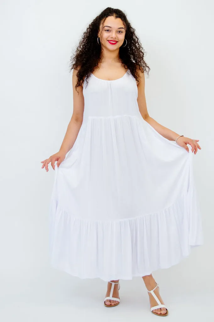 Boha Dress, White