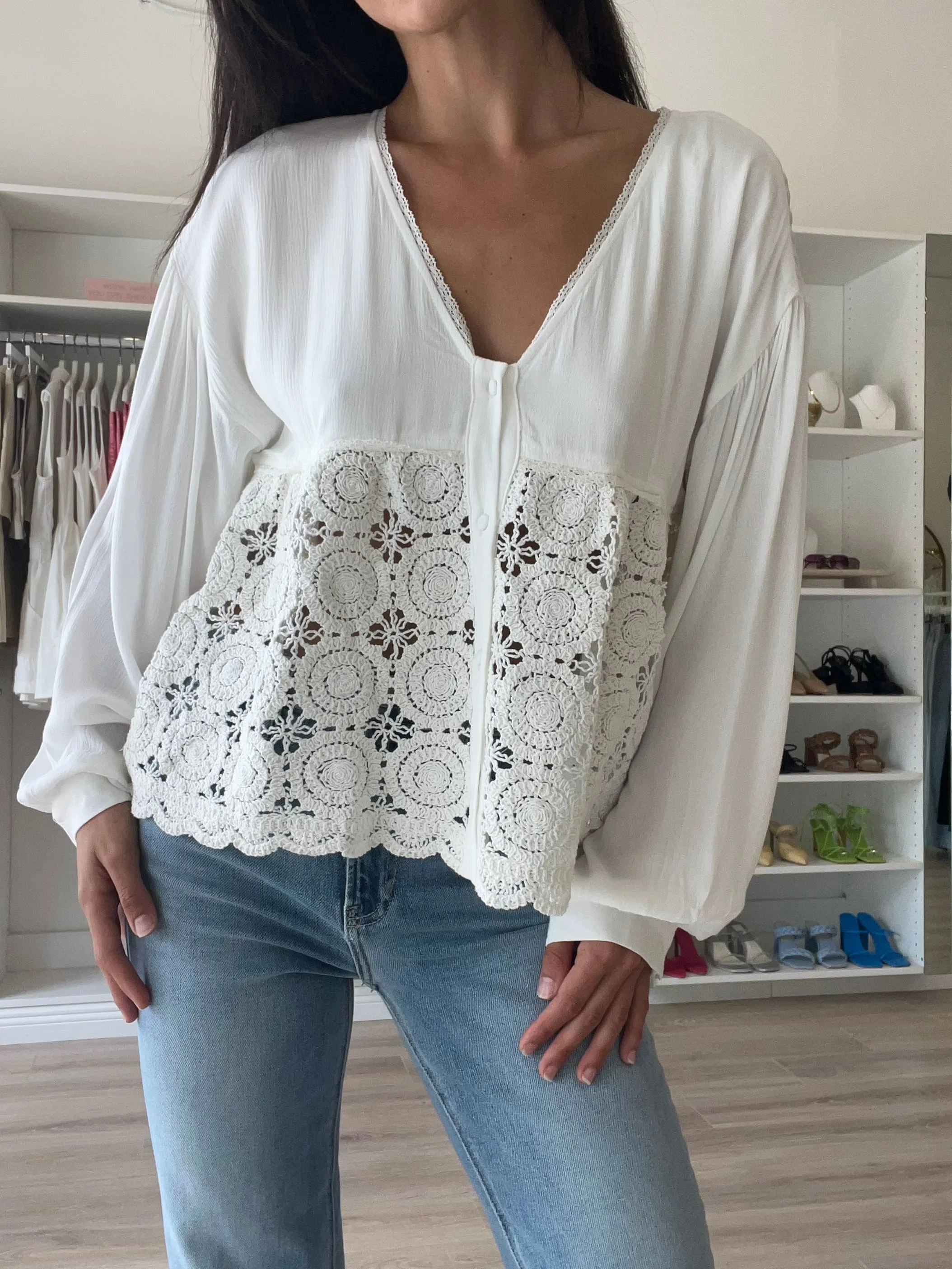 Boho Crochet Blouse