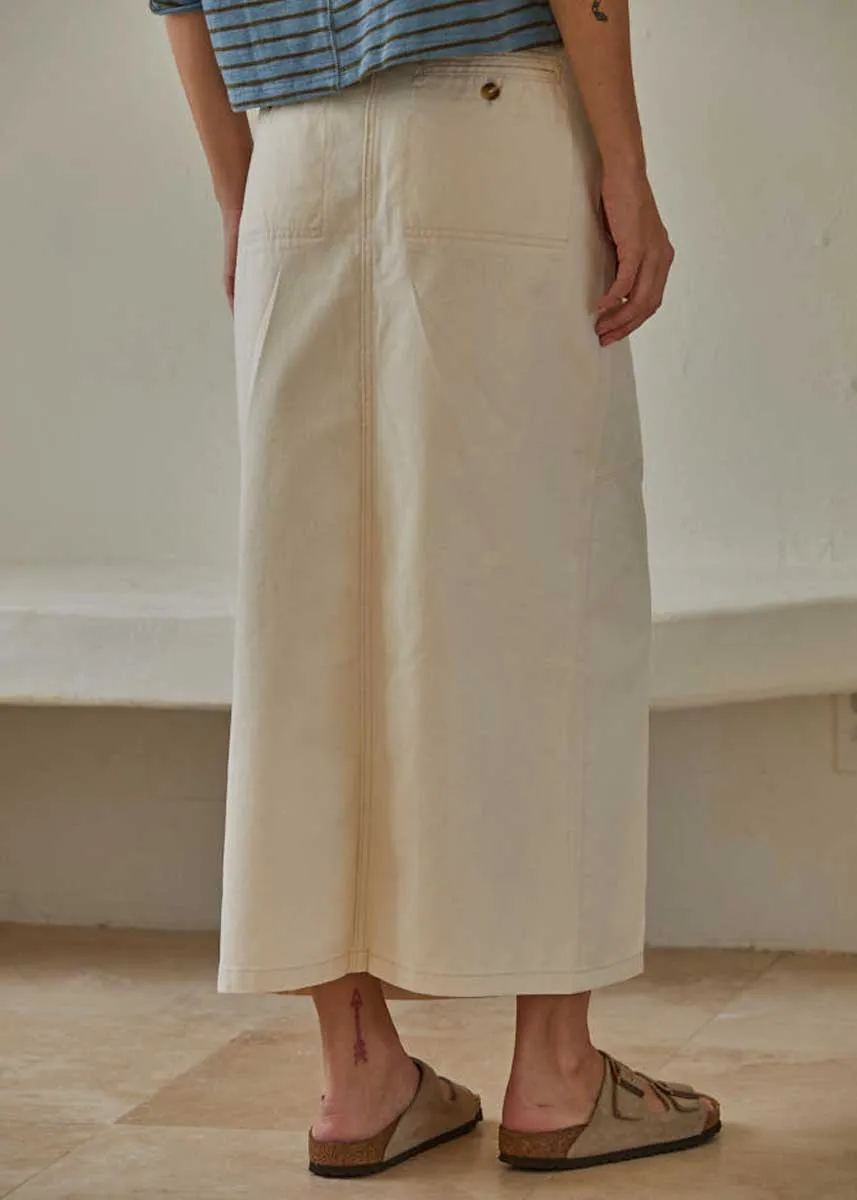 Bon Voyage Midi Skirt - Cream