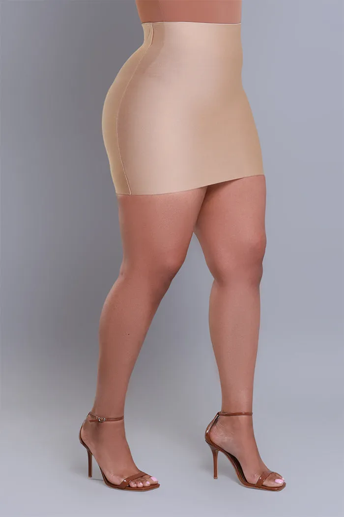 Break The Ice Bandage Mini Skirt - Taupe