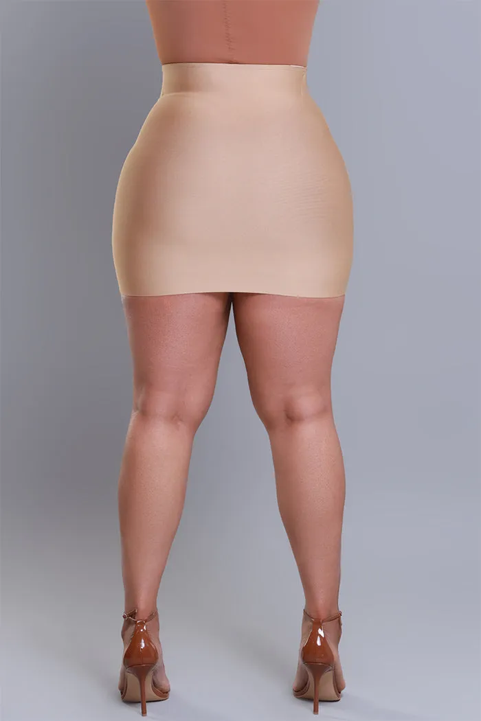 Break The Ice Bandage Mini Skirt - Taupe