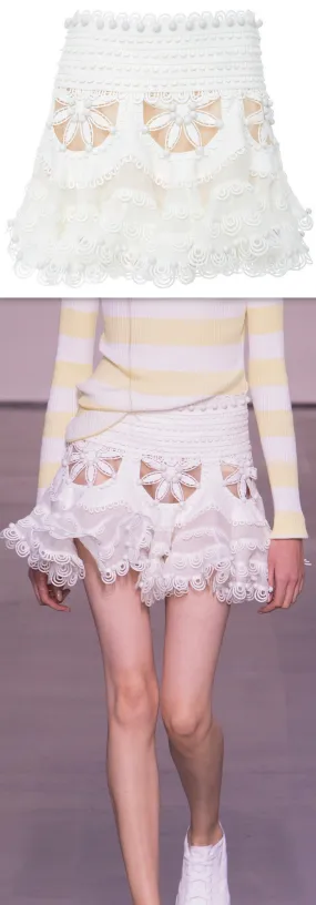 'Breeze' Doily Mini Skirt