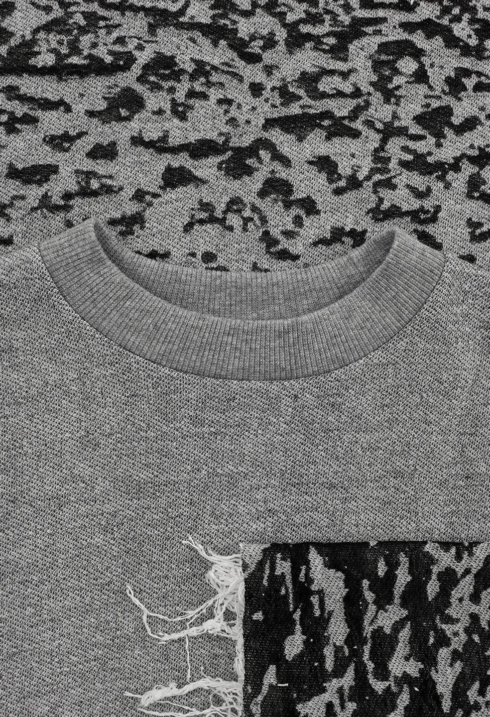 Burn Out Mock Neck / Grey