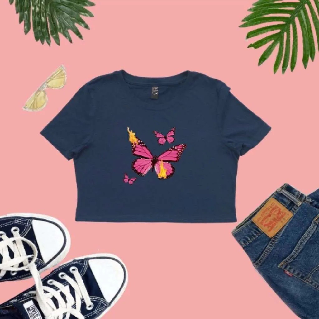 Butterflies Crop Top