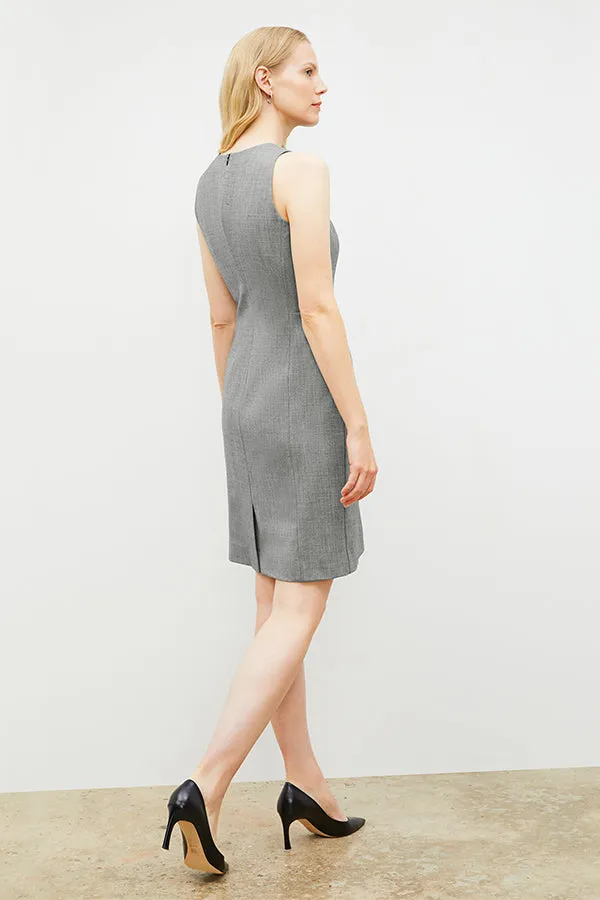 Constance Dress - Sharkskin :: Black / White