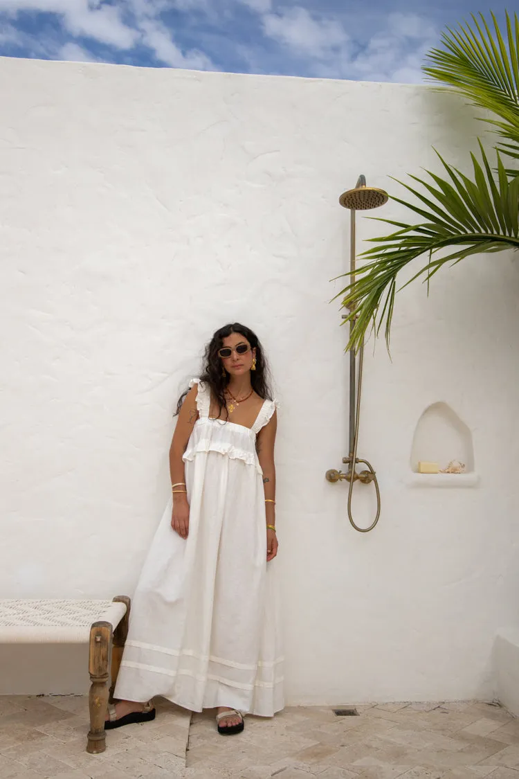 Curate & Create Smock Maxi Dress White