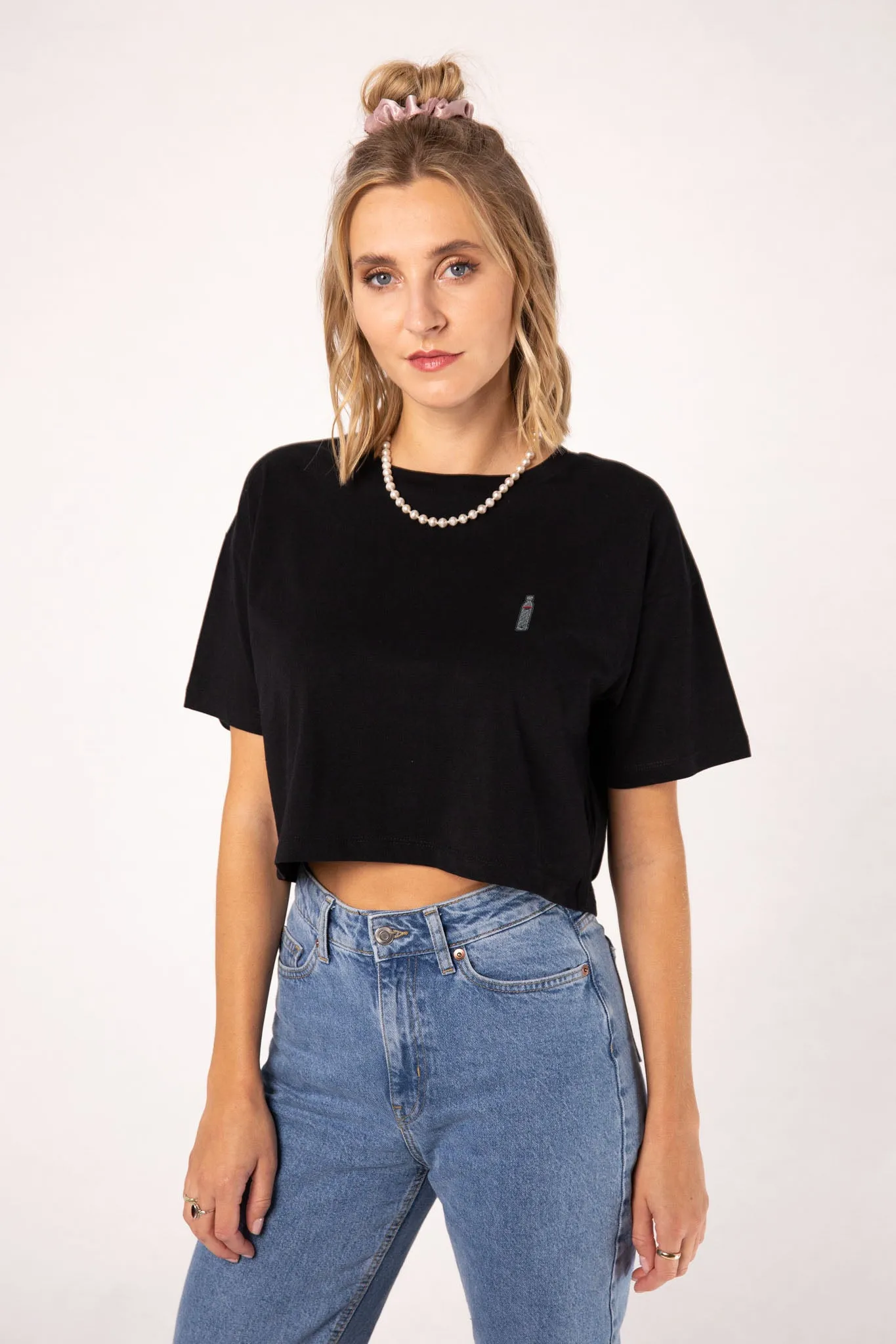 DANZKA | Besticktes Bio Baumwoll Crop Top