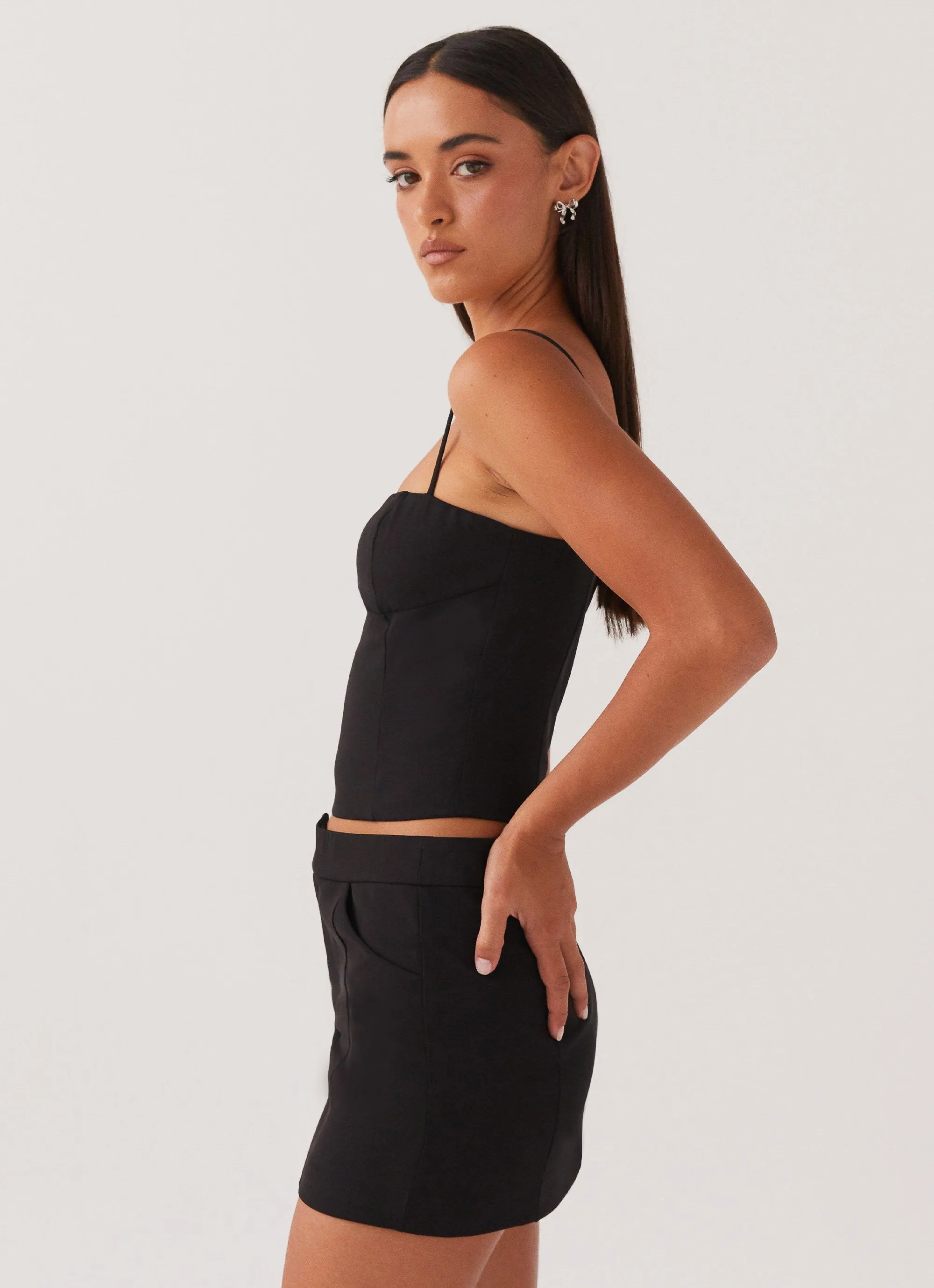 Eliana Crop Top - Black