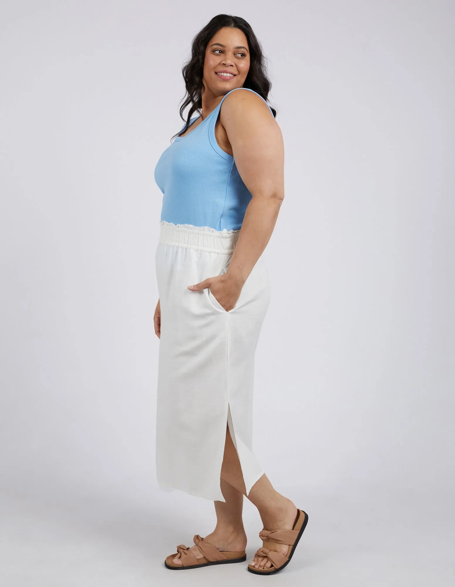 Elm - Clem Midi Skirt - Toasted Coconut