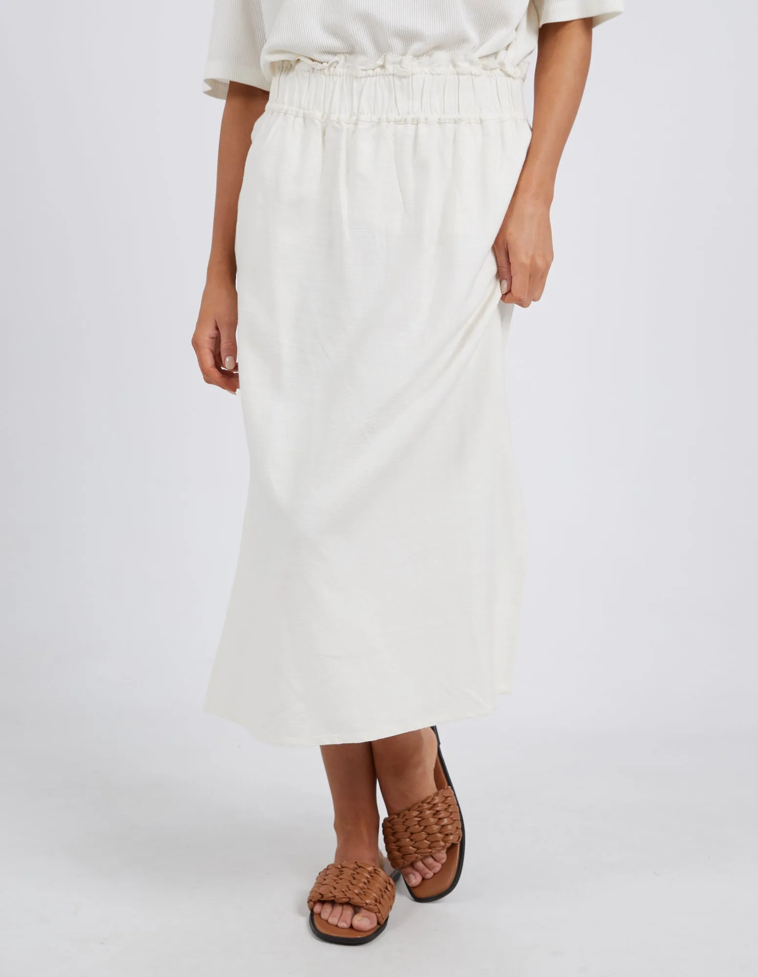 Elm - Clem Midi Skirt - Toasted Coconut