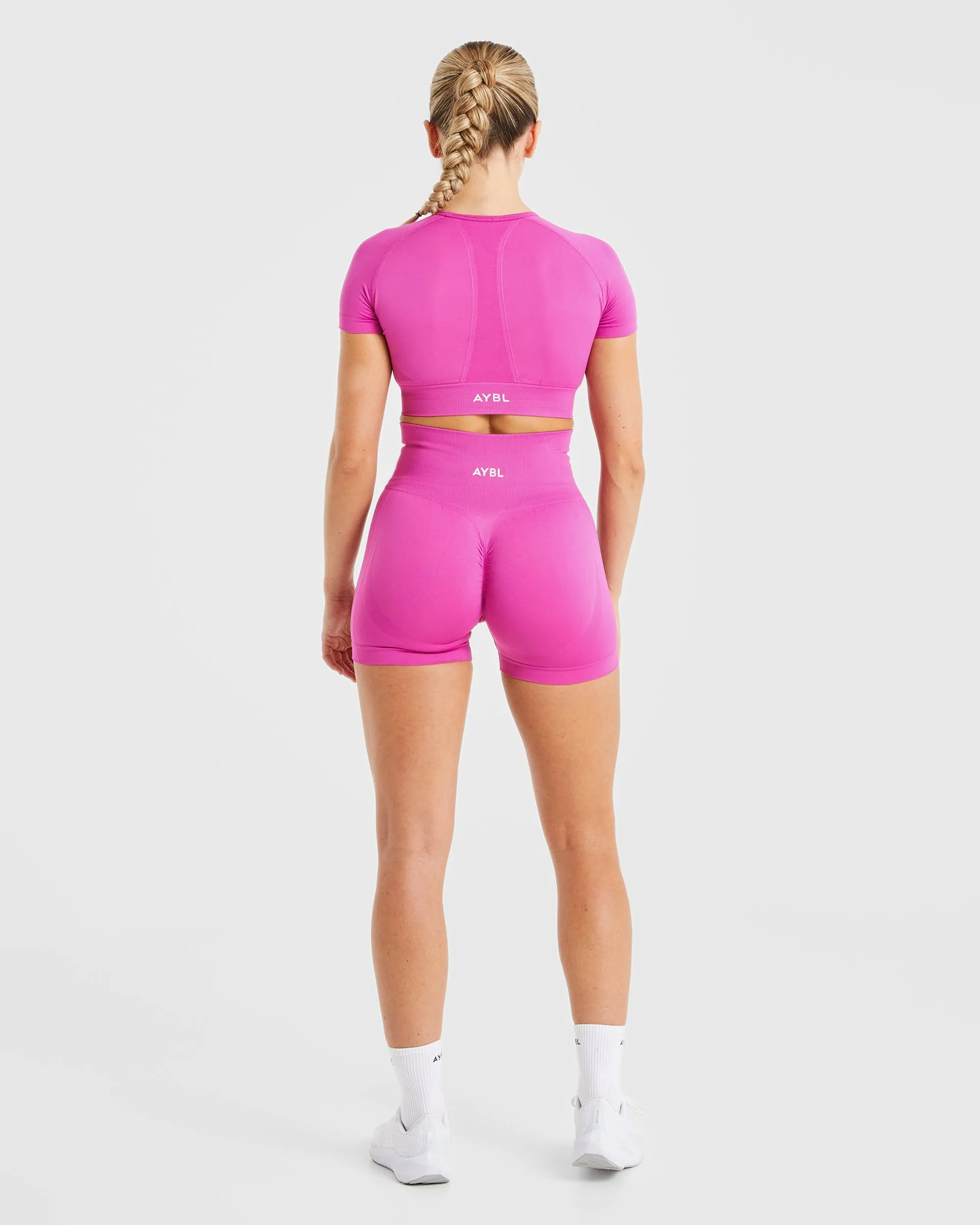 Empower Seamless Crop Top - Magenta