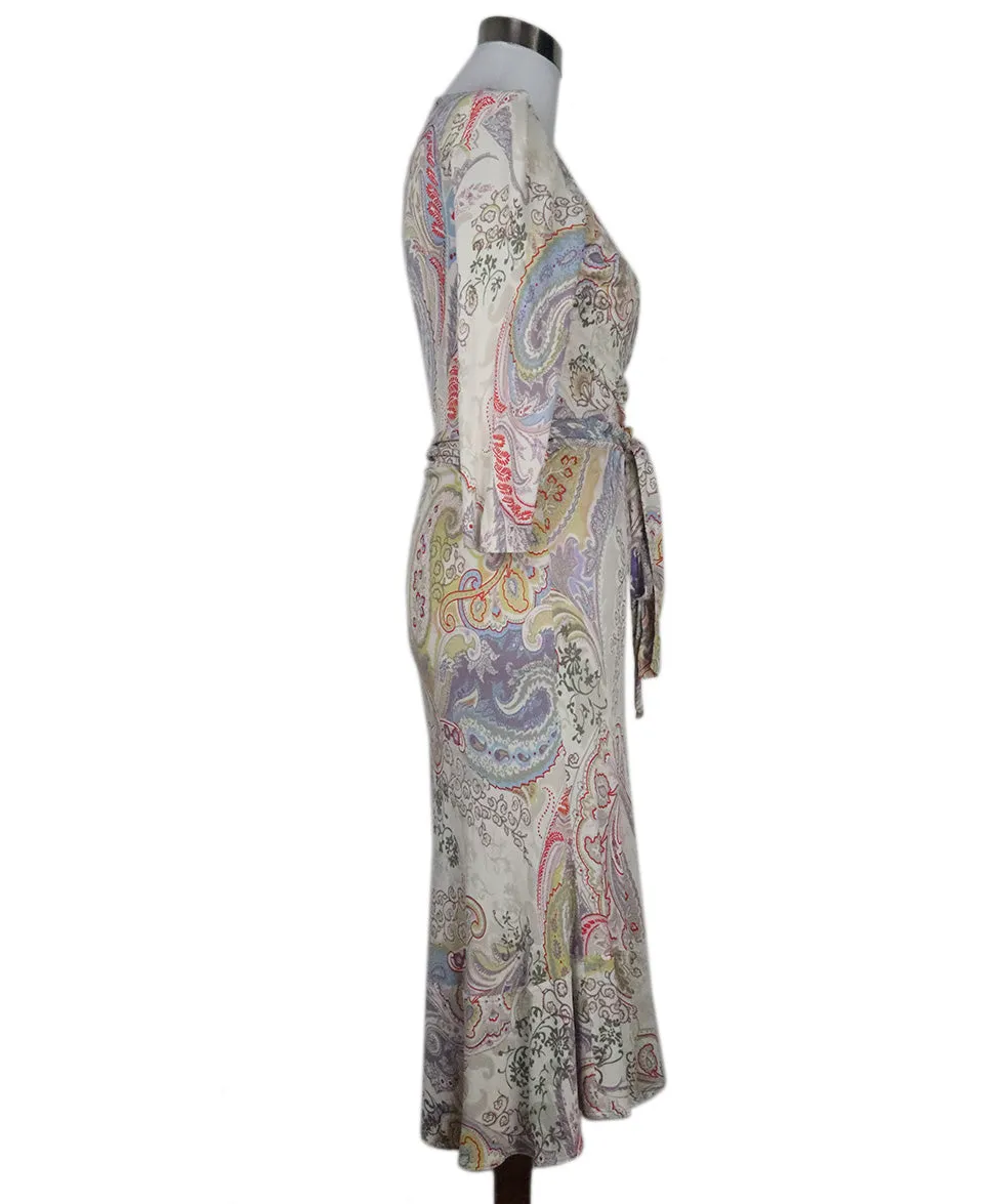 Etro White Print Dress sz 6