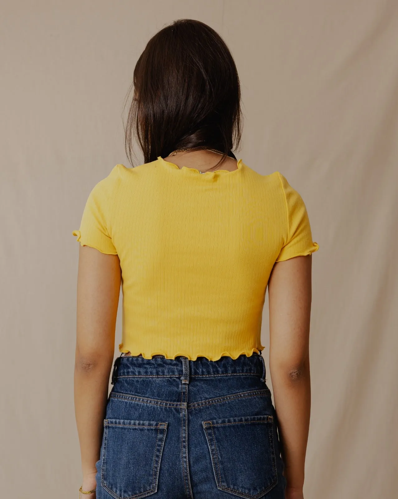 Everyday Crop Top Yellow