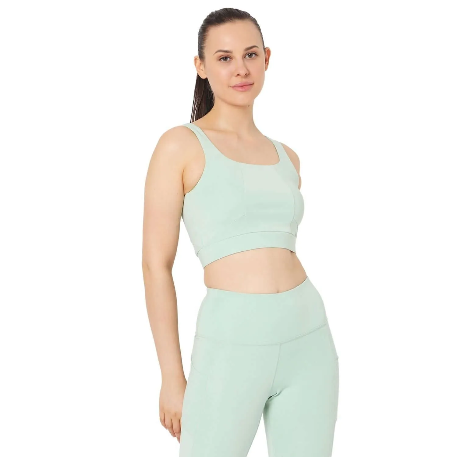 Evolve Padded Crop Top Pastel Jade