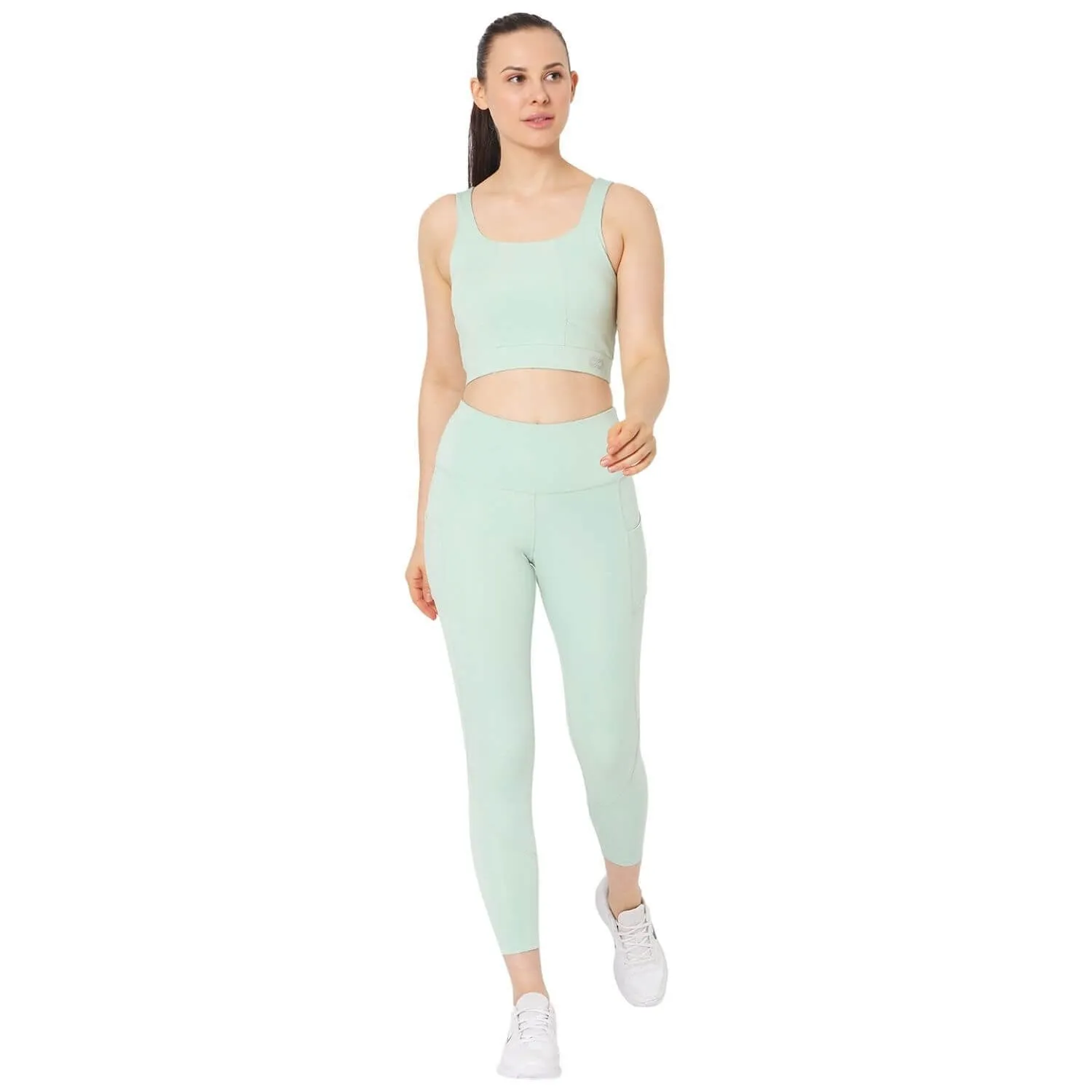 Evolve Padded Crop Top Pastel Jade