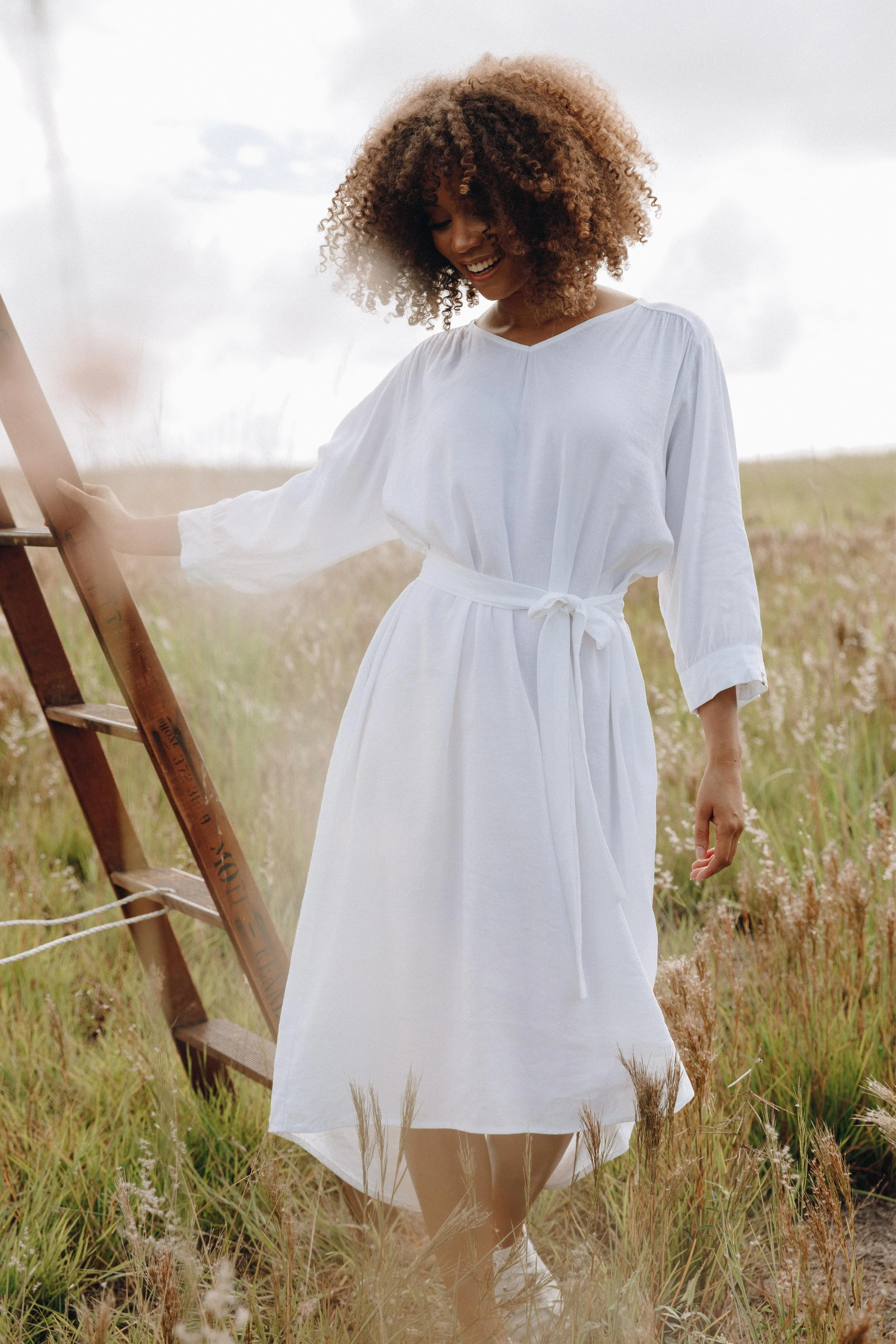 FINAL SALE Harmony Dress in White