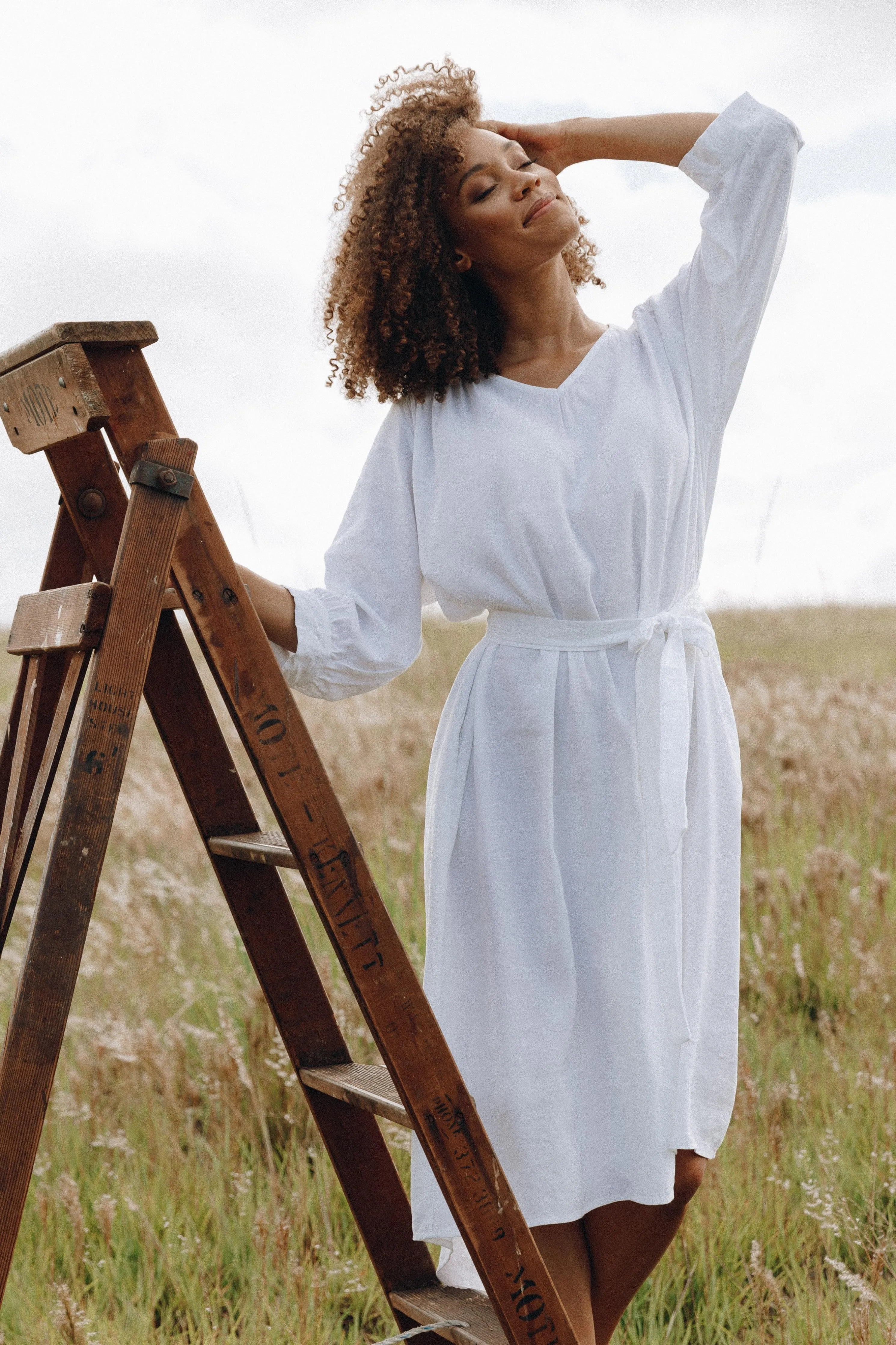 FINAL SALE Harmony Dress in White