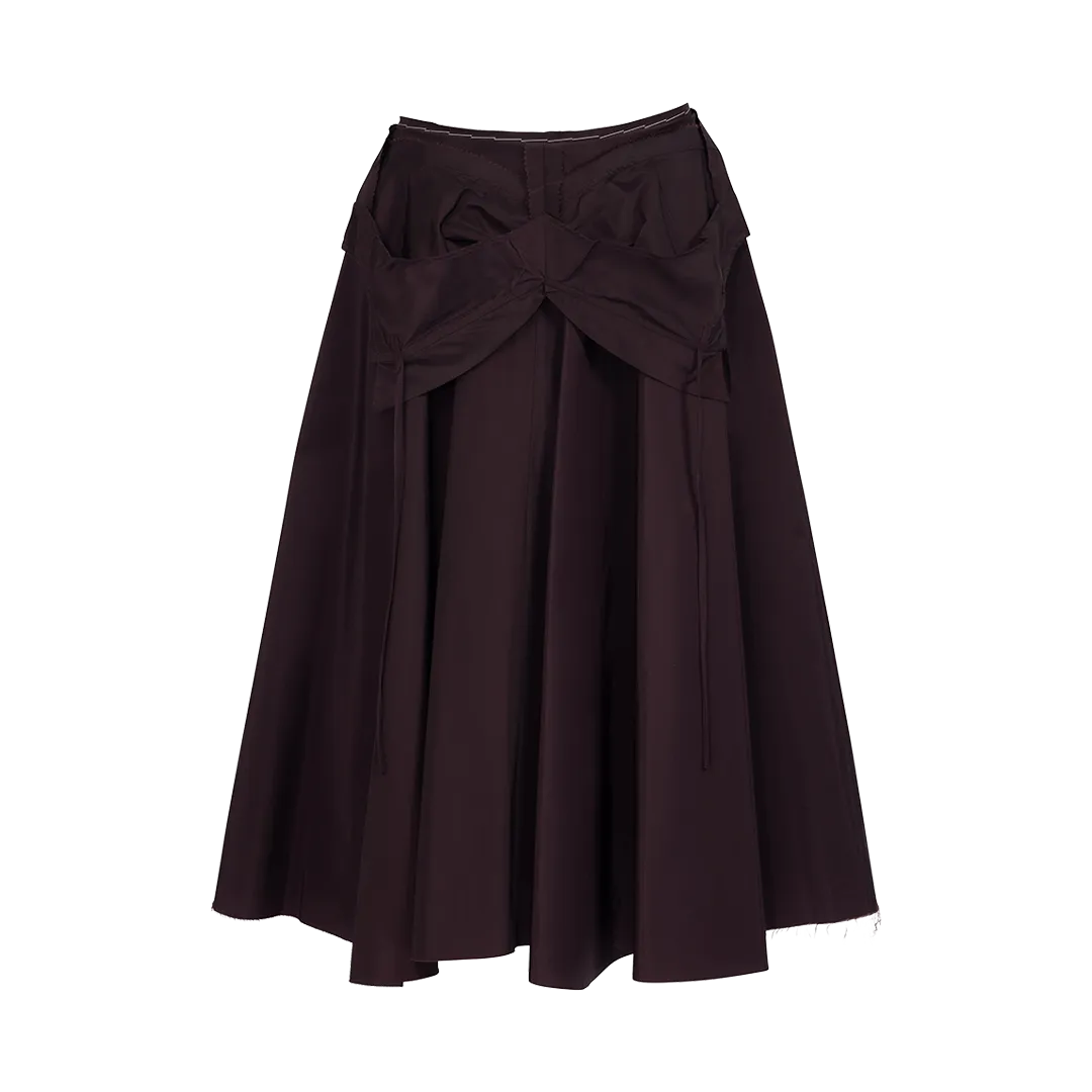 Fit-Flare Midi Skirt