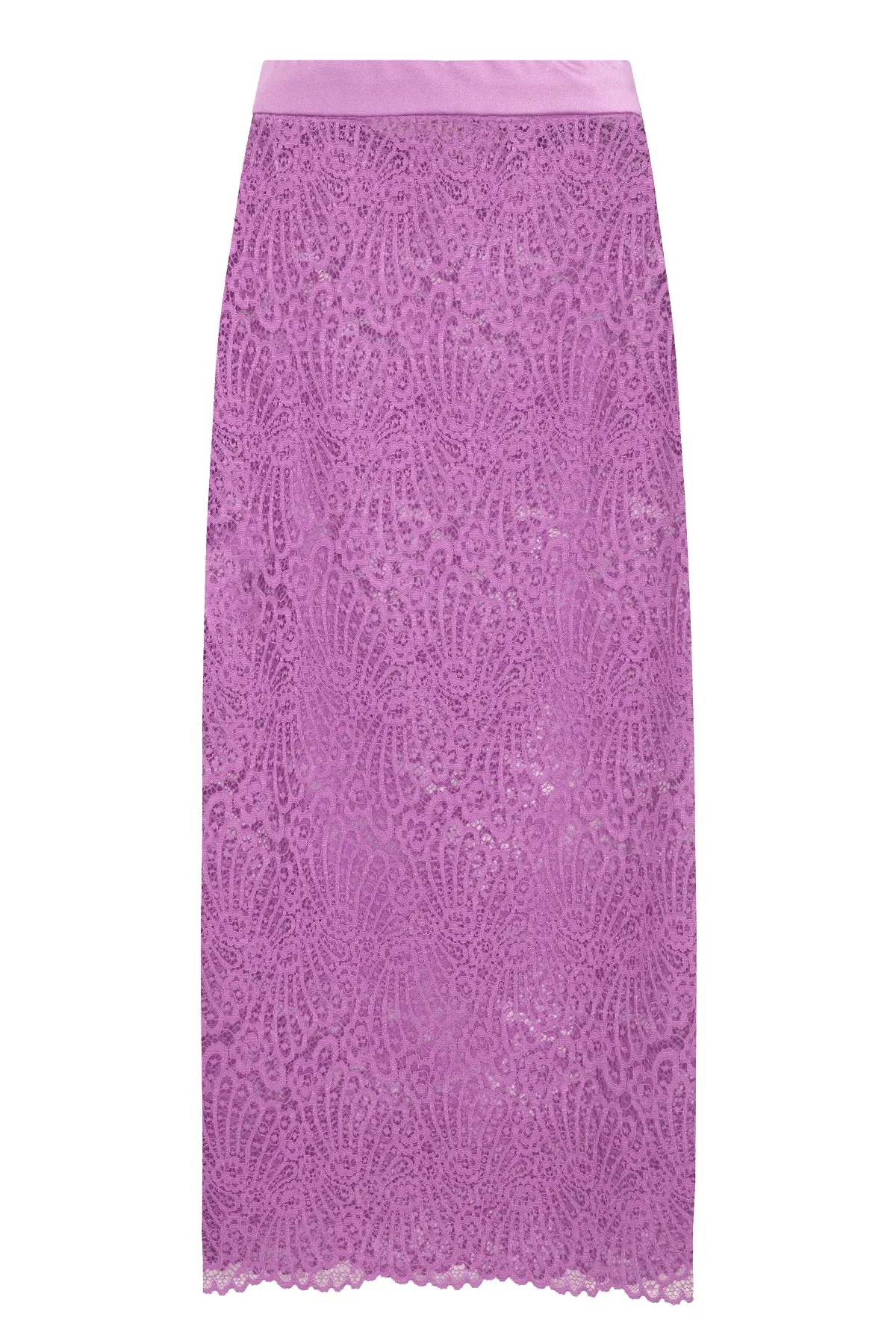 Guipure Lace Midi Skirt