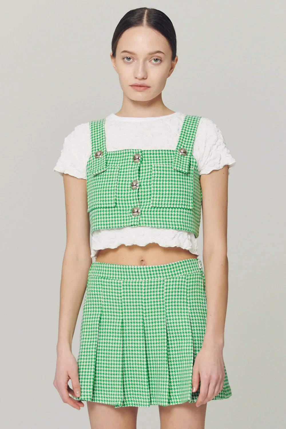 Haley Buttoned Crop Top