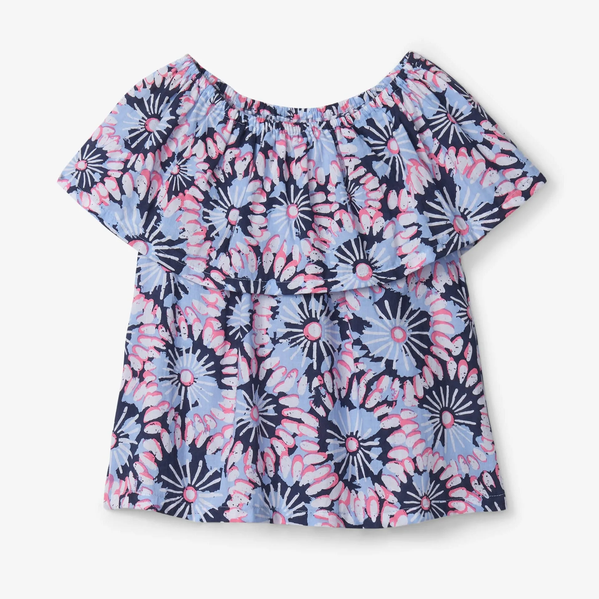 Hatley Sundial Mandela Shoulder Flounce Top