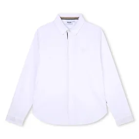 Hugo Boss Boys White Dress Shirt_J25Q03-10P