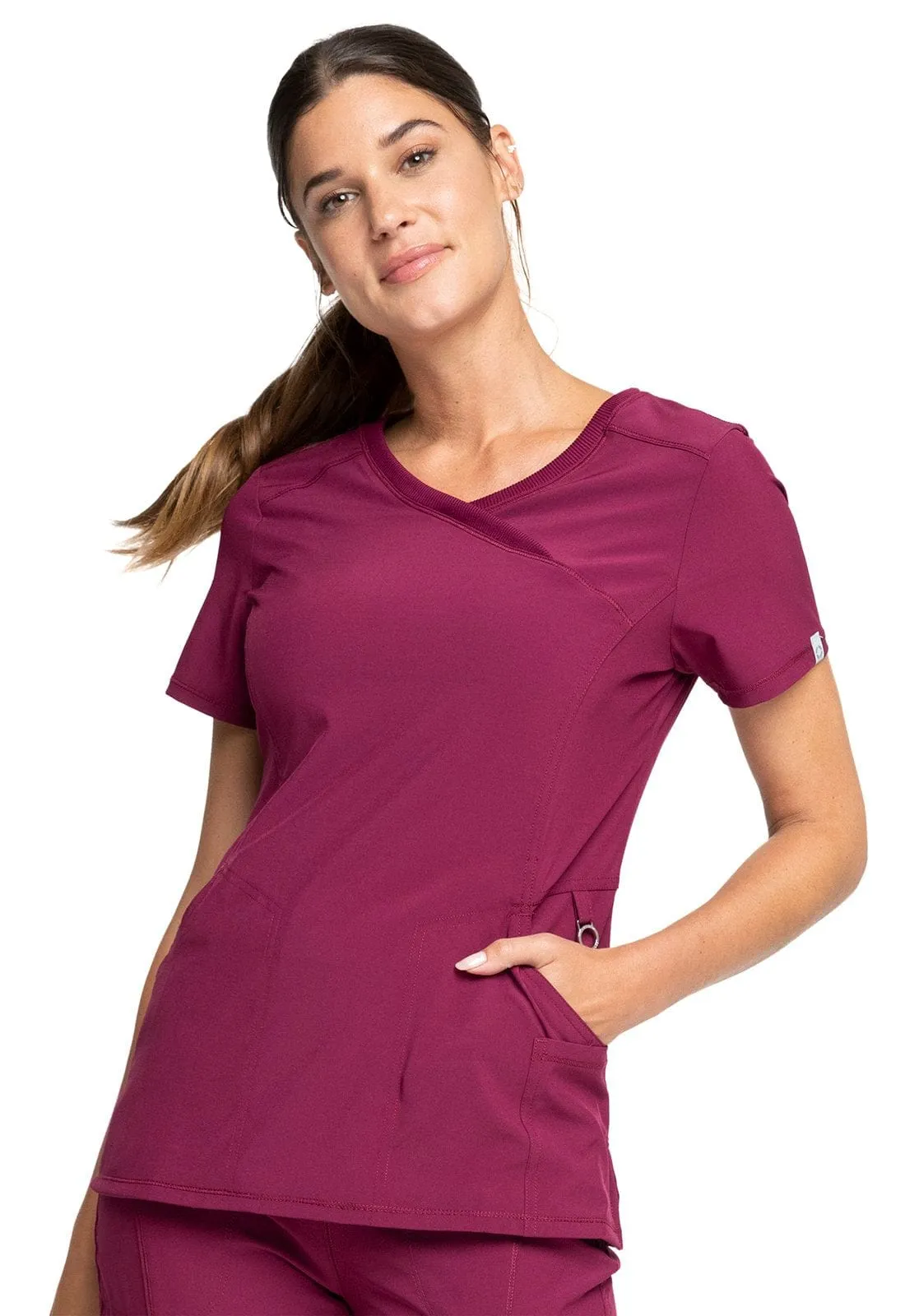 Infinity Mock Wrap Scrub Top 2625A