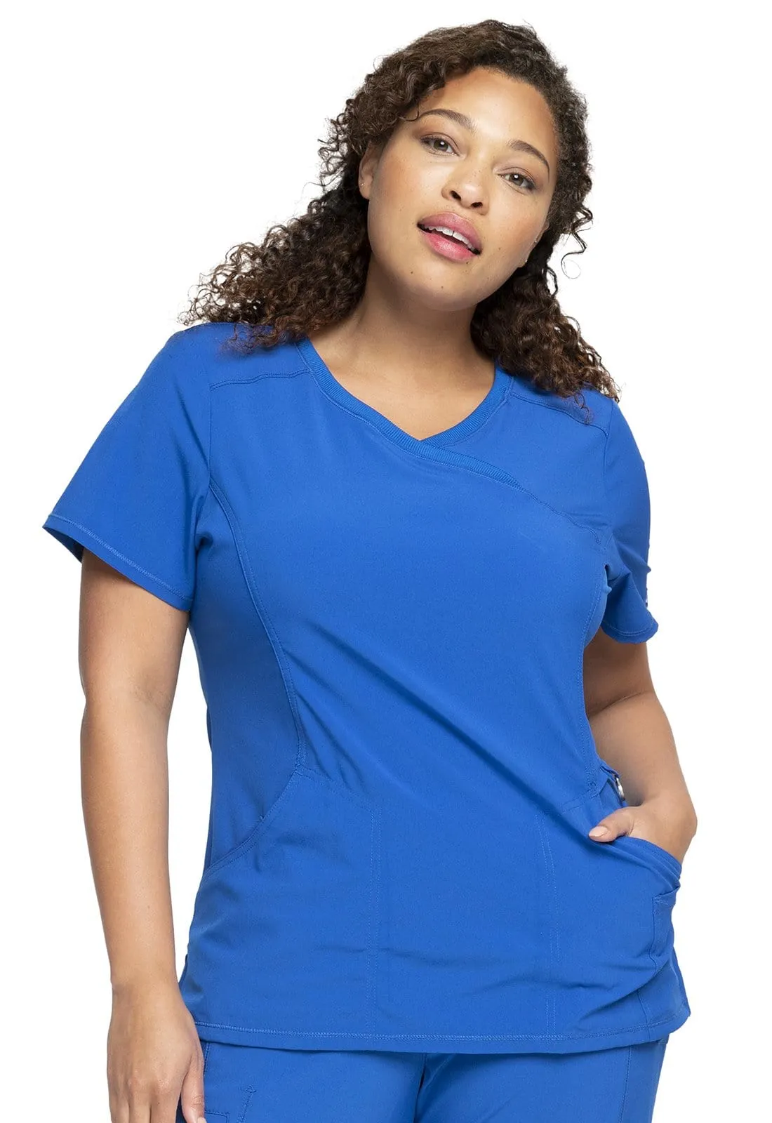 Infinity Mock Wrap Scrub Top 2625A