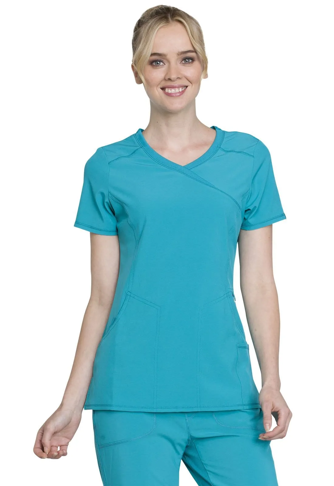 Infinity Mock Wrap Scrub Top 2625A