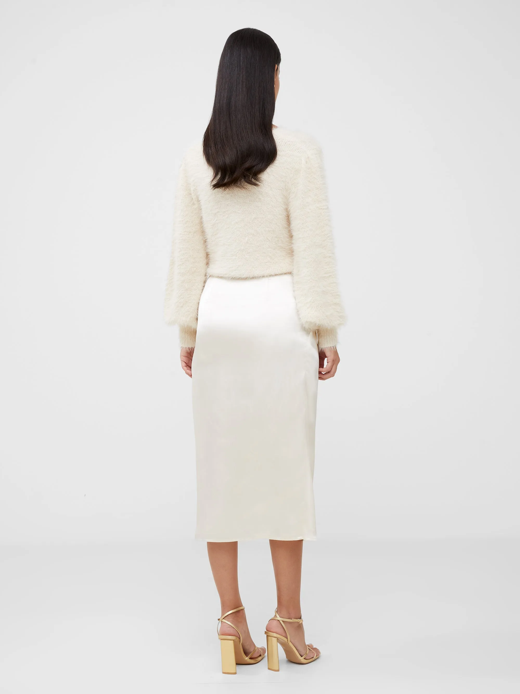 Inu Satin Midi Wrap Skirt