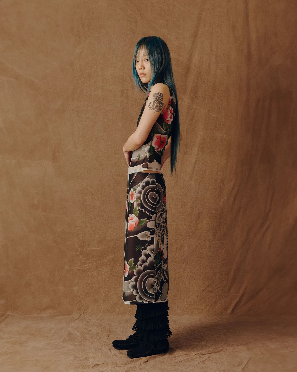 IREZUMI MIDI SKIRT