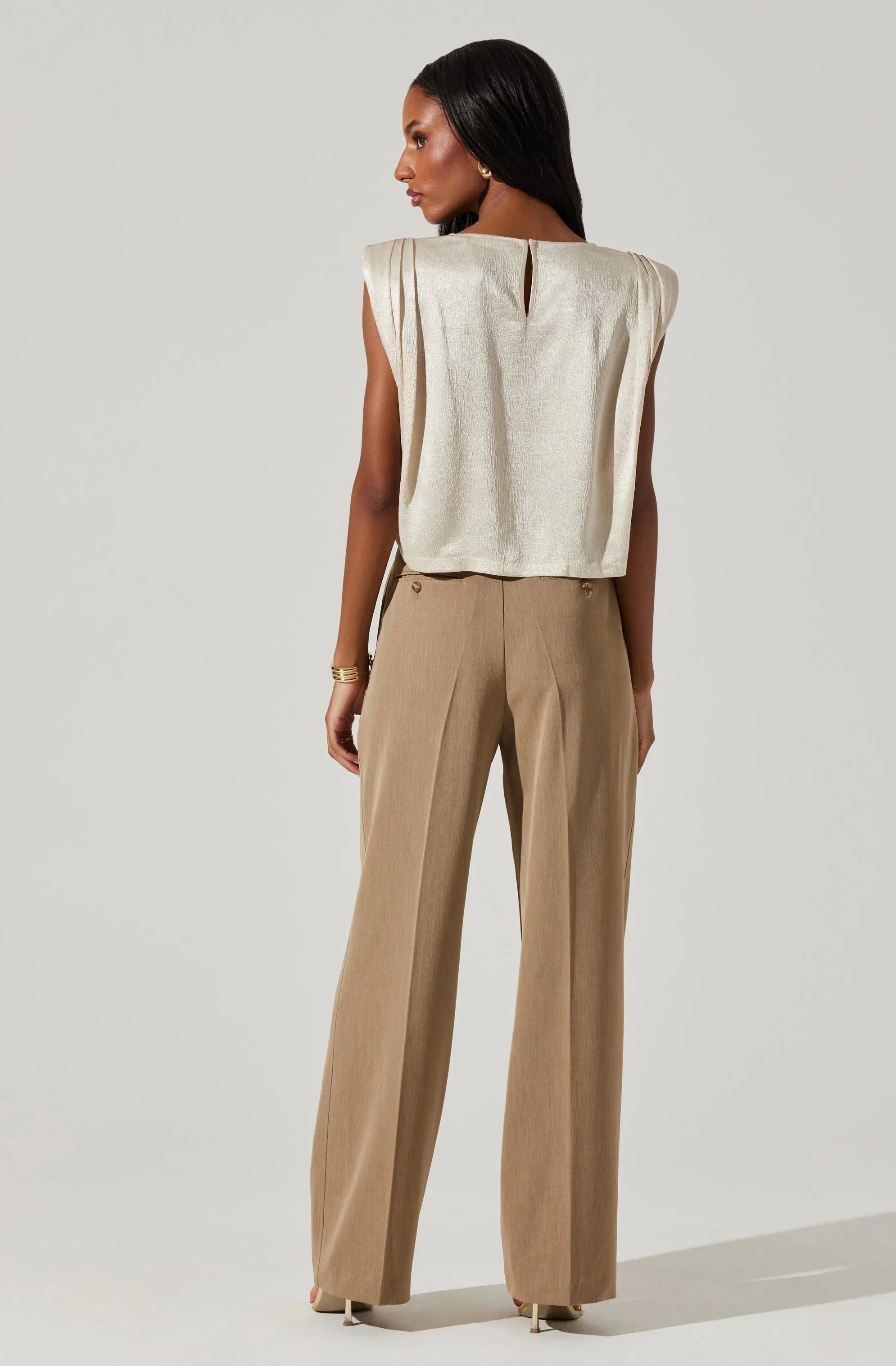 Isola Boxy Shoulder Pad Top