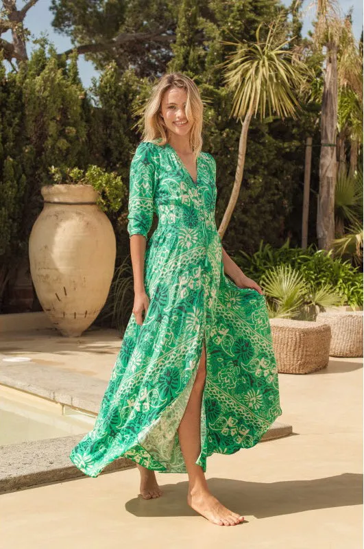 Jade Print Maxi Dress