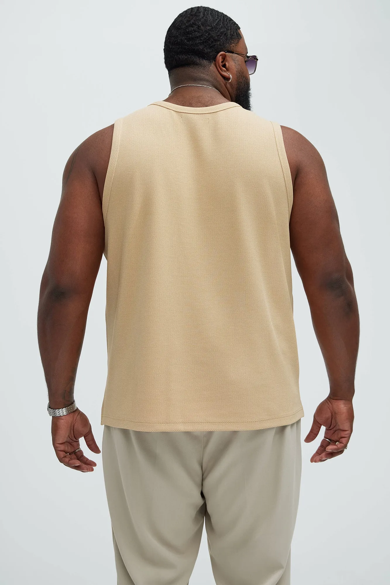 Kamryn Textured Tank Top - Tan