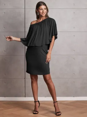 Kyla 4 Ways Off Shoulder Black Maternity Dress