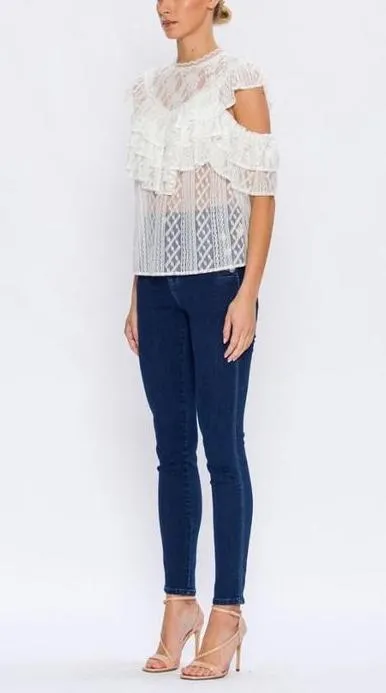 Lace Ruffle Blouse